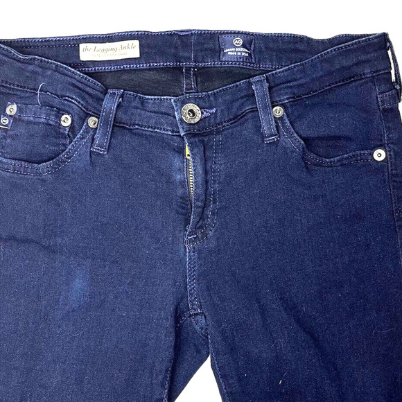 AG Adriano Goldschmied The‎ Legging Ankle Super Skinny Dark Blue Denim Jeans 27R - Picture 3 of 6